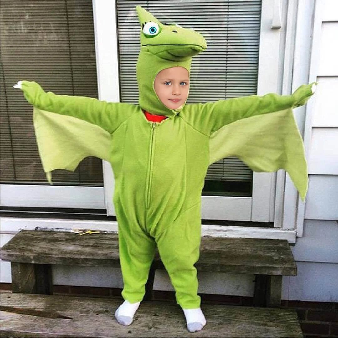 Kids Pterosaur Costume Dinosaur Jumpsuit Helmet 2Pcs Suit For Halloween Carnival (3-10 Years) 7 Kids Pterosaur Costume Dinosaur Jumpsuit Helmet 2Pcs Suit For Halloween Carnival (3-10 Years) - Image 7