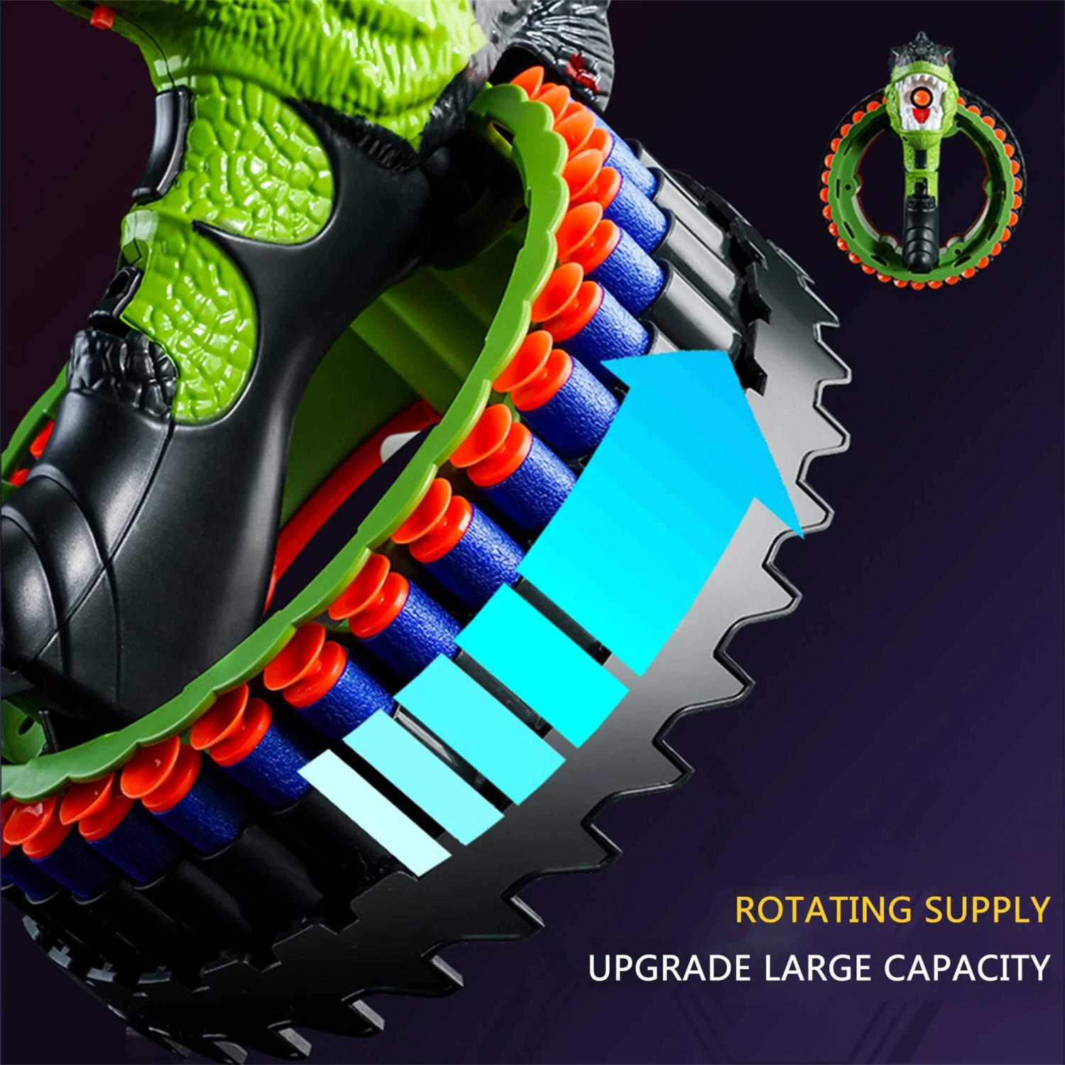 Kids Dinosaur Dart Shooting Toy With Soft Bullets High Capacity Electric Blasting Toy Gun 5 Kids Dinosaur Dart Shooting Toy With Soft Bullets High Capacity Electric Blasting Toy Gun - Image 5