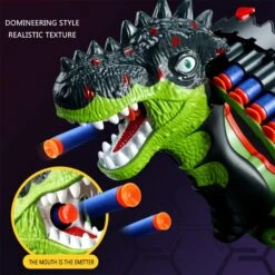 Kids Dinosaur Dart Shooting Toy With Soft Bullets High Capacity Electric Blasting Toy Gun 15 Kids Dinosaur Dart Shooting Toy With Soft Bullets High Capacity Electric Blasting Toy Gun -Sun Baby Sales Store kids dinosaur gun 7