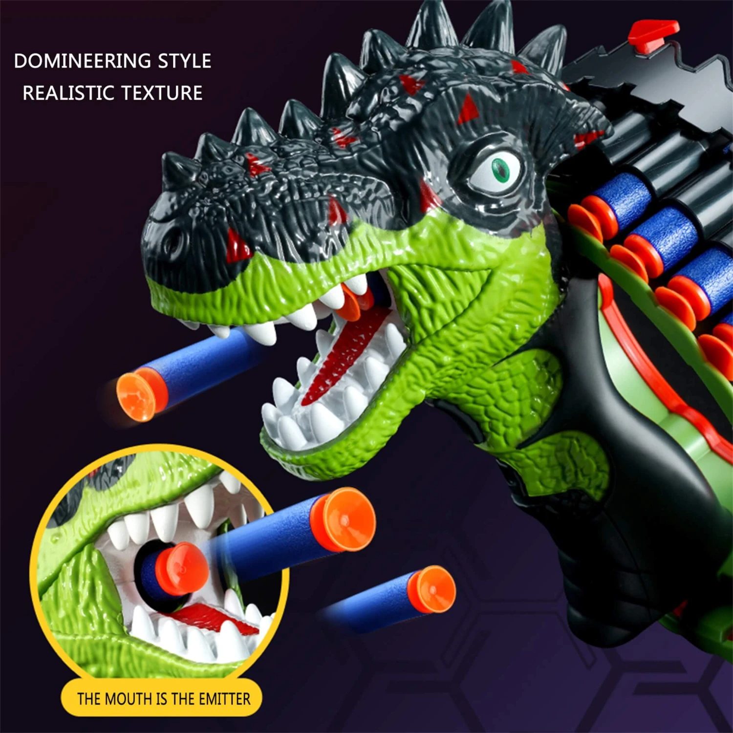 Kids Dinosaur Dart Shooting Toy With Soft Bullets High Capacity Electric Blasting Toy Gun 6 Kids Dinosaur Dart Shooting Toy With Soft Bullets High Capacity Electric Blasting Toy Gun - Image 6