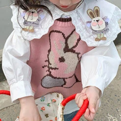 Kids Easter Costume Bunny Short Sleeve Sweater And Shirt 2pcs Clothes Set Girls Cute Bunny Outfit -Sun Baby Sales Store kids easter costume bunny outfit 2