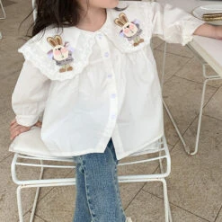 Kids Easter Costume Bunny Short Sleeve Sweater And Shirt 2pcs Clothes Set Girls Cute Bunny Outfit -Sun Baby Sales Store kids easter costume bunny outfit 6