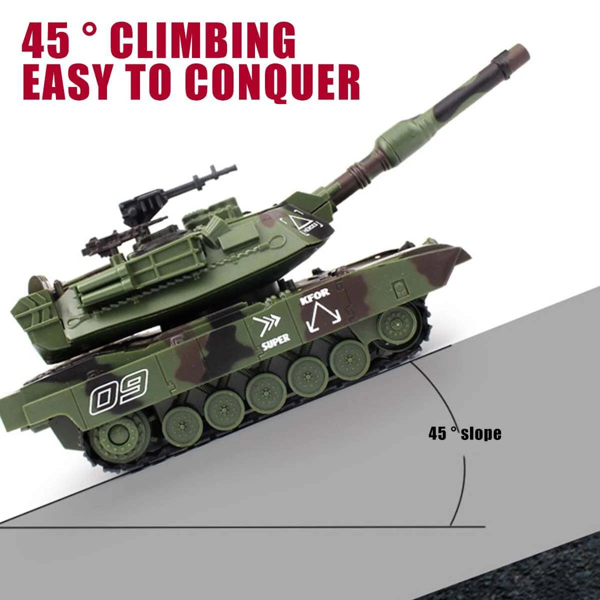 Kids RC Battle Tank 10.5'' Remote Control Tanks All Terrains Crawler 9 Kids RC Battle Tank 10.5'' Remote Control Tanks All Terrains Crawler - Image 9