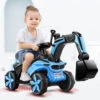 Kids Ride-on Excavator Toy Boys Gilrs Outdoor Digger Truck With LED And Simulation Sound