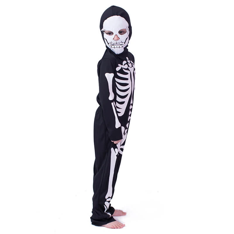 Kids Scary Skeleton Costume Halloween Jumpsuit And Mask Skull Outfit For Girls Boys 3 Kids Scary Skeleton Costume Halloween Jumpsuit And Mask Skull Outfit For Girls Boys - Image 3