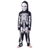 Kids Scary Skeleton Costume Halloween Jumpsuit And Mask Skull Outfit For Girls Boys