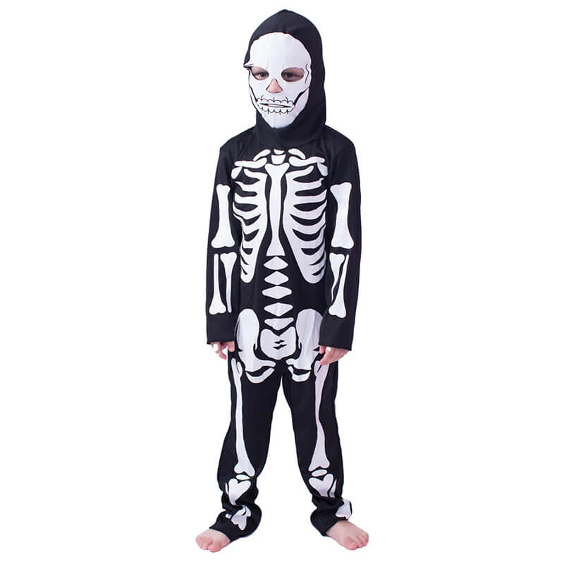 Kids Scary Skeleton Costume Halloween Jumpsuit And Mask Skull Outfit For Girls Boys 1 Kids Scary Skeleton Costume Halloween Jumpsuit And Mask Skull Outfit For Girls Boys
