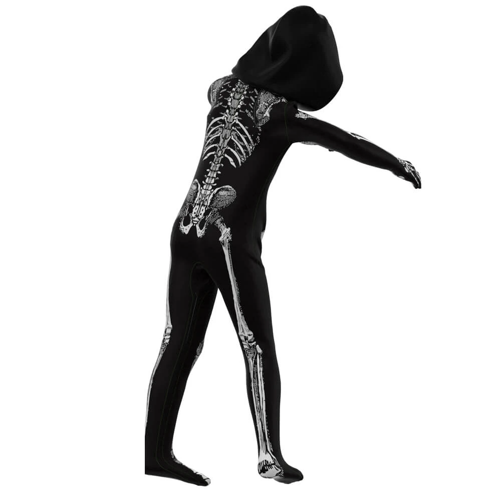 Kids Scary Skeleton Costume Halloween Jumpsuit And Mask Skull Outfit For Girls Boys 7 Kids Scary Skeleton Costume Halloween Jumpsuit And Mask Skull Outfit For Girls Boys - Image 7