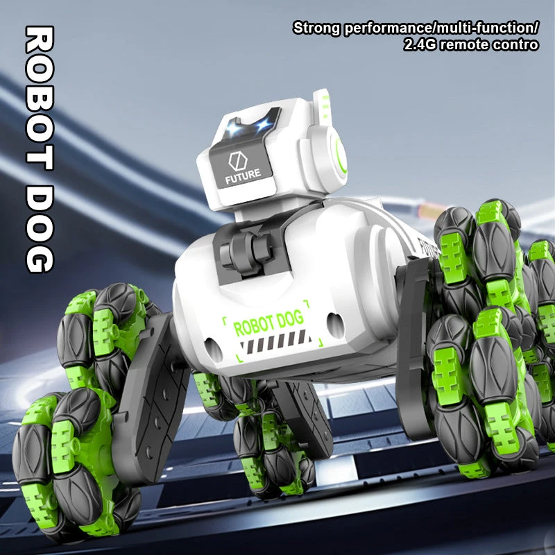 Kids RC Robot 2.4G Electric Robot Dog Eight-wheel Stunt Car Dual Control Spray Car Toys 4 Kids RC Robot 2.4G Electric Robot Dog Eight-wheel Stunt Car Dual Control Spray Car Toys - Image 4