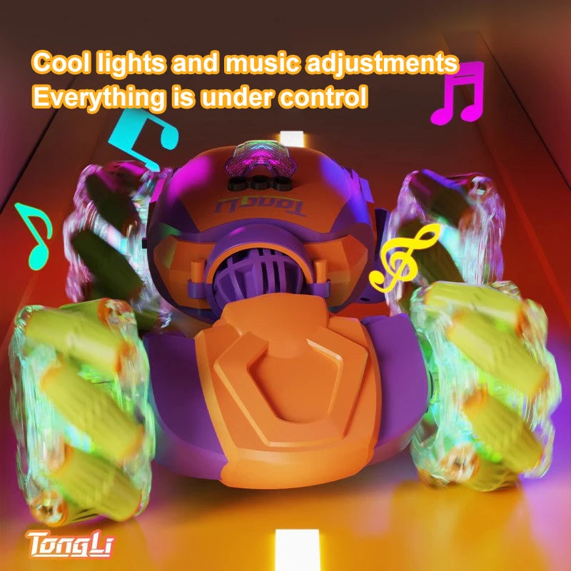 2.4G Remote Control Stunt Car 360° Twisting Car Dual Control With Cool Light 4 2.4G Remote Control Stunt Car 360° Twisting Car Dual Control With Cool Light - Image 4