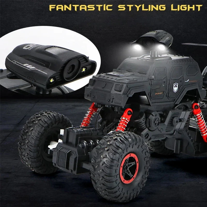 Six-wheel RC Off-road Truck 1/14 Electric Climbing Vehicle With Removable Helicopter For Kids 4 Six-wheel RC Off-road Truck 1/14 Electric Climbing Vehicle With Removable Helicopter For Kids - Image 4