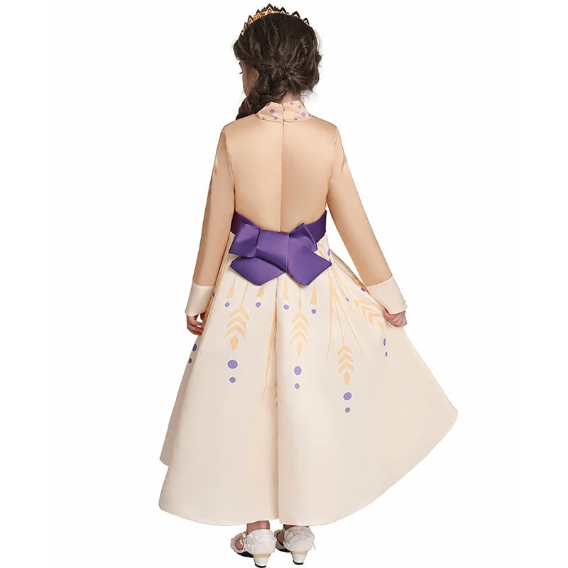 Kids Princess Aanna Dress Halloween Costume Girls Cosplay Party Dress With Accessories 4 Kids Princess Aanna Dress Halloween Costume Girls Cosplay Party Dress With Accessories - Image 4