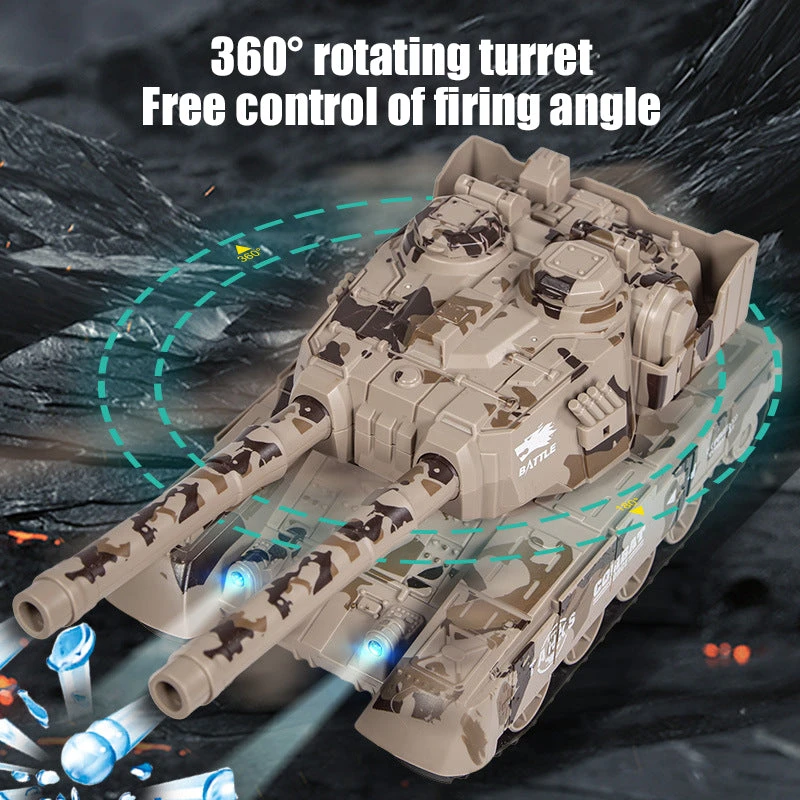1/24 Remote Control Tank 2.4G Double Cannon Water Bomb Tank 360° Rotating Tracked Tank 7 1/24 Remote Control Tank 2.4G Double Cannon Water Bomb Tank 360° Rotating Tracked Tank - Image 7