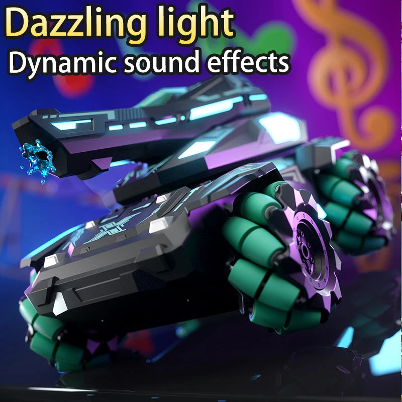 2.4G RC Tank Battle Water Bomb Tank Dual Control 360° Rotation Stunt Drift Car 7 2.4G RC Tank Battle Water Bomb Tank Dual Control 360° Rotation Stunt Drift Car - Image 7