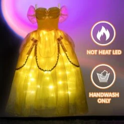 Belle Costume Girl Princess Dress Light Up Dress Glowing Party Dress Birthday Dress -Sun Baby Sales Store main 04 75082125 0e1a 44ed becb 4567cbc42c20