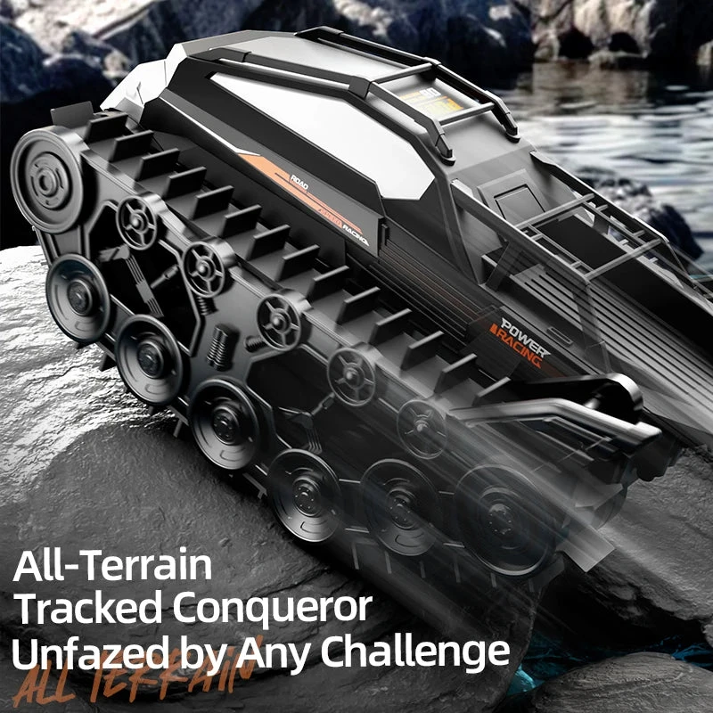 2.4G Amphibious RC Tank All-terrain Tracked Tank Waterproof Dual Control Armored Car 8 2.4G Amphibious RC Tank All-terrain Tracked Tank Waterproof Dual Control Armored Car - Image 8