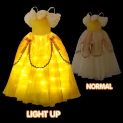 Belle Costume Girl Princess Dress Light Up Dress Glowing Party Dress Birthday Dress -Sun Baby Sales Store main 05 c956a8f4 9f16 4338 a931 a693cd2d158f