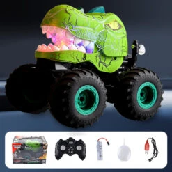 2.4G Dinosaur RC Car 360° Stunt Spray Car Monster Climbing Truck Electric Remote Control Toy Cool Light