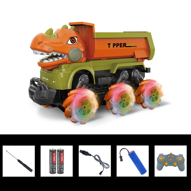 2.4G Dino Remote Control Car 9CH RC Engineering Vehicle Excavator Crane Dump Truck Mixer Truck Toy 3 2.4G Dino Remote Control Car 9CH RC Engineering Vehicle Excavator Crane Dump Truck Mixer Truck Toy - Image 3