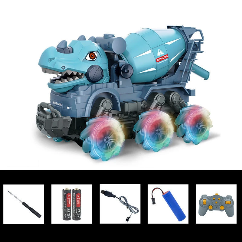 2.4G Dino Remote Control Car 9CH RC Engineering Vehicle Excavator Crane Dump Truck Mixer Truck Toy 4 2.4G Dino Remote Control Car 9CH RC Engineering Vehicle Excavator Crane Dump Truck Mixer Truck Toy - Image 4