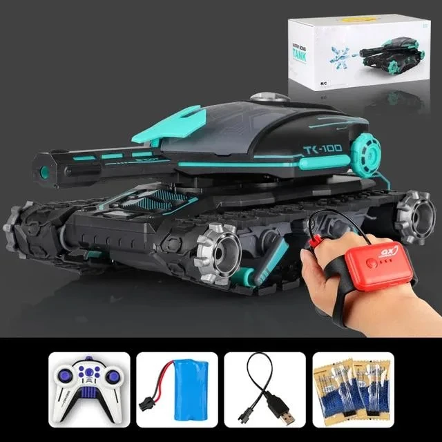 2.4G Remote Control Tank Water Bomb Car Tracked Battle Tank Car Two Controls For Kids 1 2.4G Remote Control Tank Water Bomb Car Tracked Battle Tank Car Two Controls For Kids