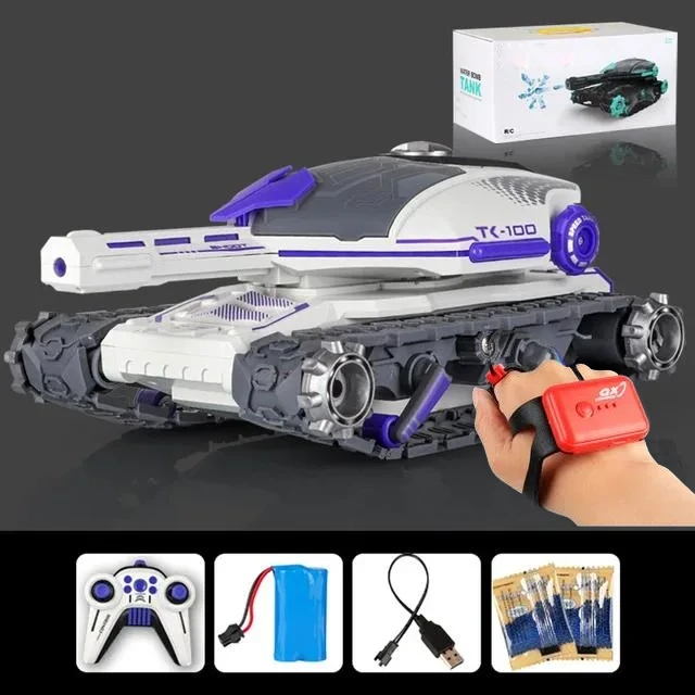 2.4G Remote Control Tank Water Bomb Car Tracked Battle Tank Car Two Controls For Kids 2 2.4G Remote Control Tank Water Bomb Car Tracked Battle Tank Car Two Controls For Kids - Image 2