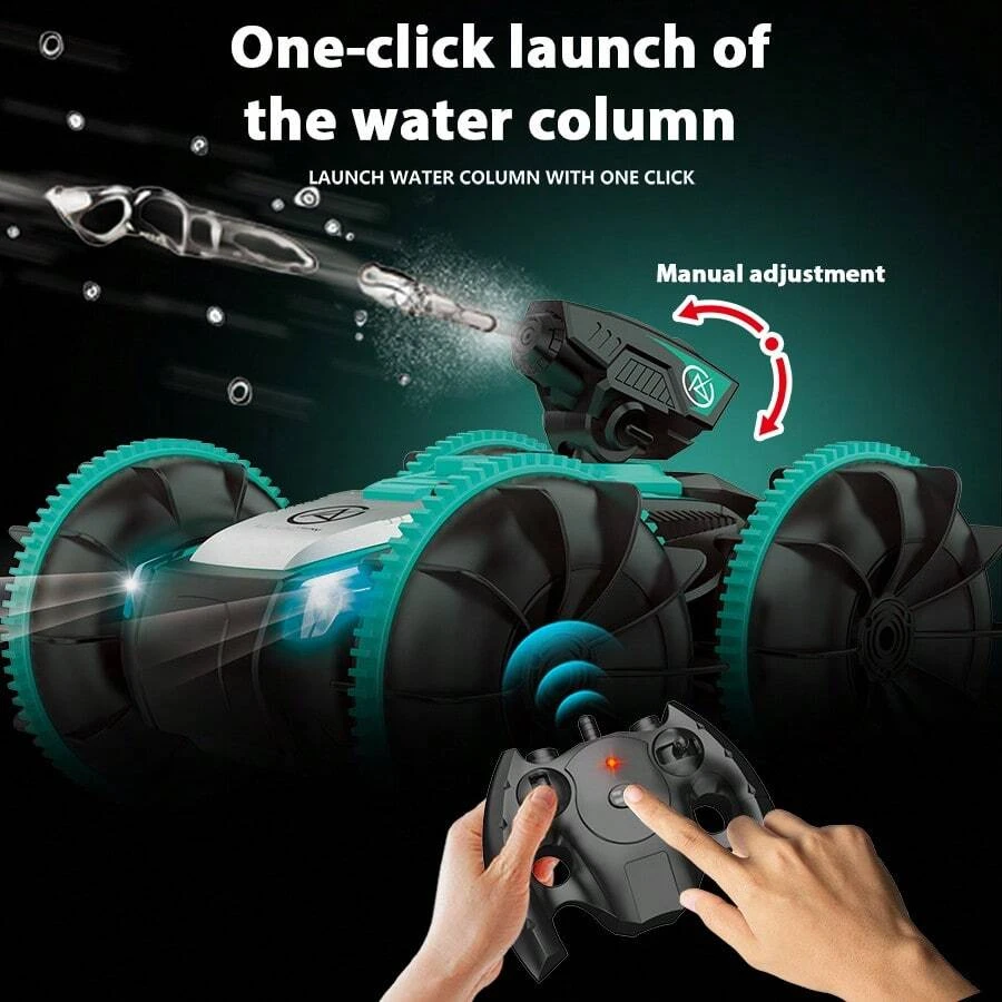 2.4G Amphibious Vehicle Dual Mode Water Column Car 360° Rotation Waterproof RC Car For Kids 6 2.4G Amphibious Vehicle Dual Mode Water Column Car 360° Rotation Waterproof RC Car For Kids - Image 6