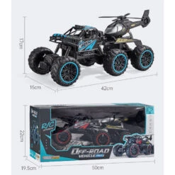 2.4G Remote Control Car 6 Wheels Racing Climbing Off-road Truck With Removable Helicopter 16 2.4G Remote Control Car 6 Wheels Racing Climbing Off-road Truck With Removable Helicopter -Sun Baby Sales Store main 4 1ed8c66e 200a 422a 933f ef7931ef2e98