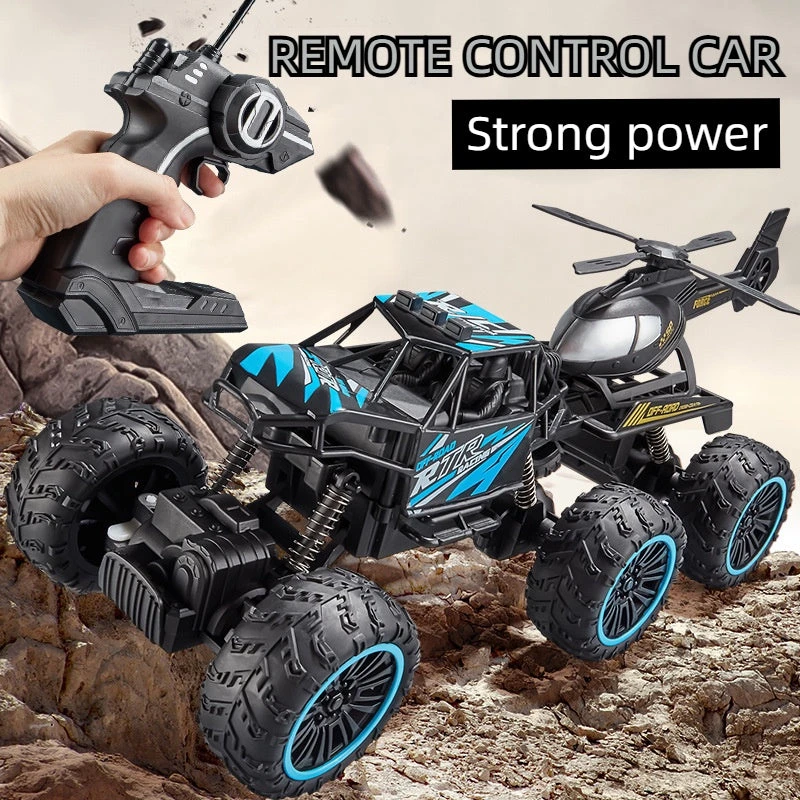 2.4G Remote Control Car 6 Wheels Racing Climbing Off-road Truck With Removable Helicopter 3 2.4G Remote Control Car 6 Wheels Racing Climbing Off-road Truck With Removable Helicopter - Image 3