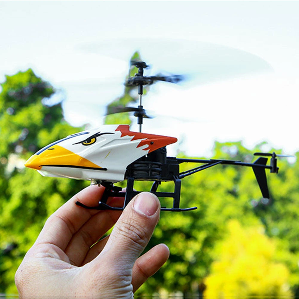 Remote Control Helicopter 2CH Cartoon RC Aircraft With Light Kids Plane Toys 4 Remote Control Helicopter 2CH Cartoon RC Aircraft With Light Kids Plane Toys - Image 4