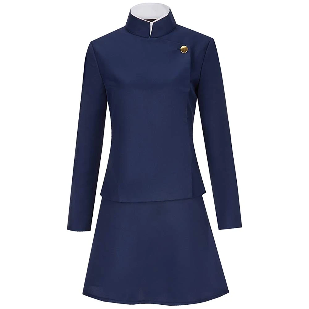 Women Maki Zenin Costume JJK Blue Mahito Outfit Halloween Cosplay Dress Full Set 4 Women Maki Zenin Costume JJK Blue Mahito Outfit Halloween Cosplay Dress Full Set - Image 4