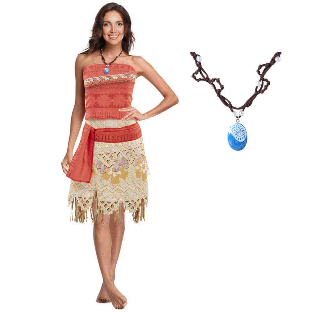 Princess Cosplay Costume Halloween Polynesian Dress Adventure Polynesian Outfit 2 Princess Cosplay Costume Halloween Polynesian Dress Adventure Polynesian Outfit - Image 2