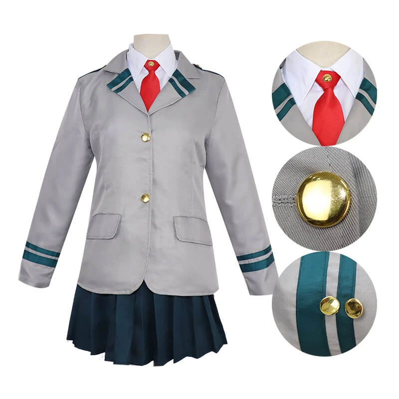 Adult Ochaco Uraraka Cosplay Costume Uravity Cosplay Outfit Hero High School Dress Suit 5 Adult Ochaco Uraraka Cosplay Costume Uravity Cosplay Outfit Hero High School Dress Suit - Image 5