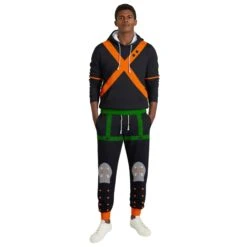 Kids Adult Hero Hooded Sweat Suit Unisex MHA Costume Hoodie Pants Set