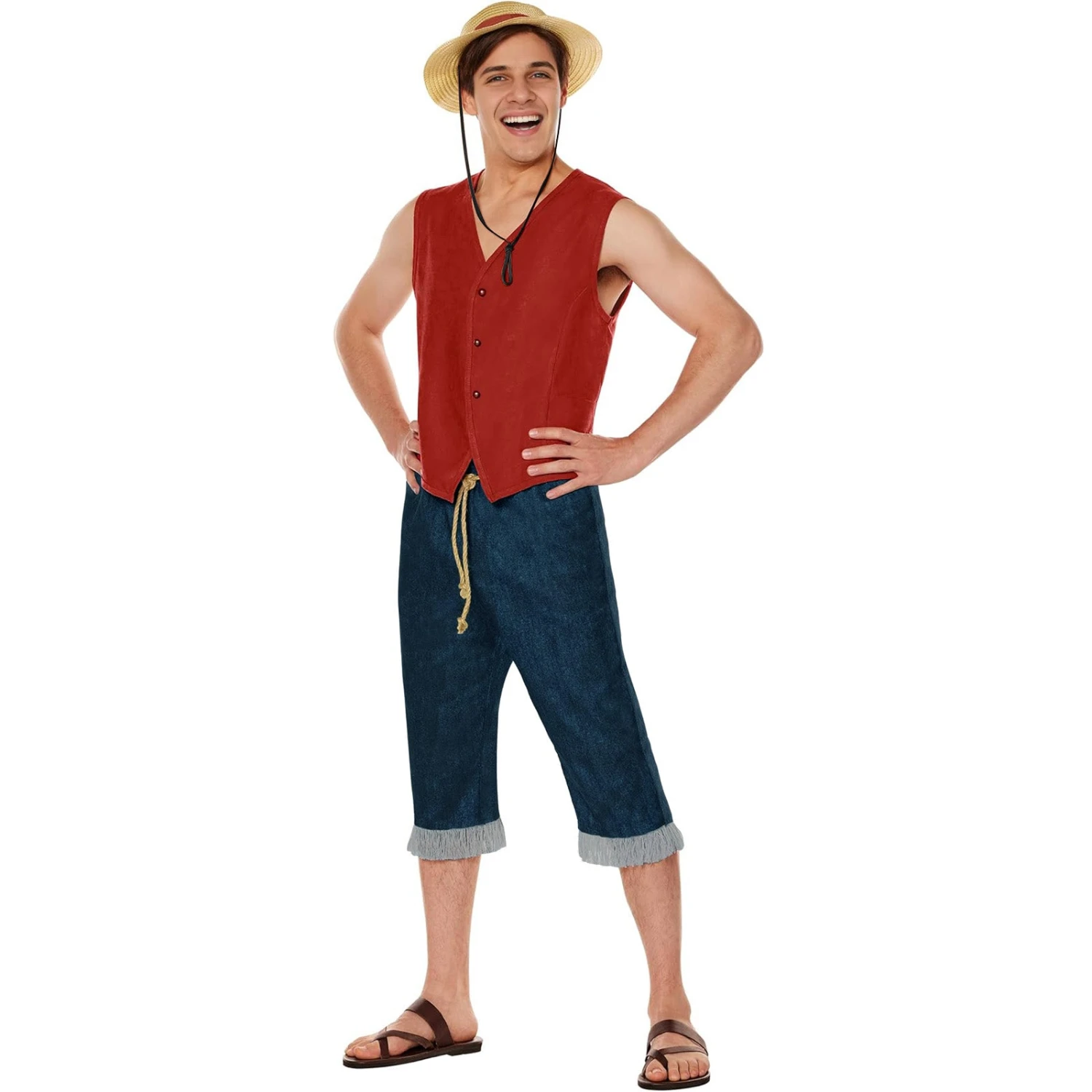 Straw Hats Pirates Cosplay Outfit Live Action Loofie Clothes For Halloween Carnival 1 Straw Hats Pirates Cosplay Outfit Live Action Loofie Clothes For Halloween Carnival
