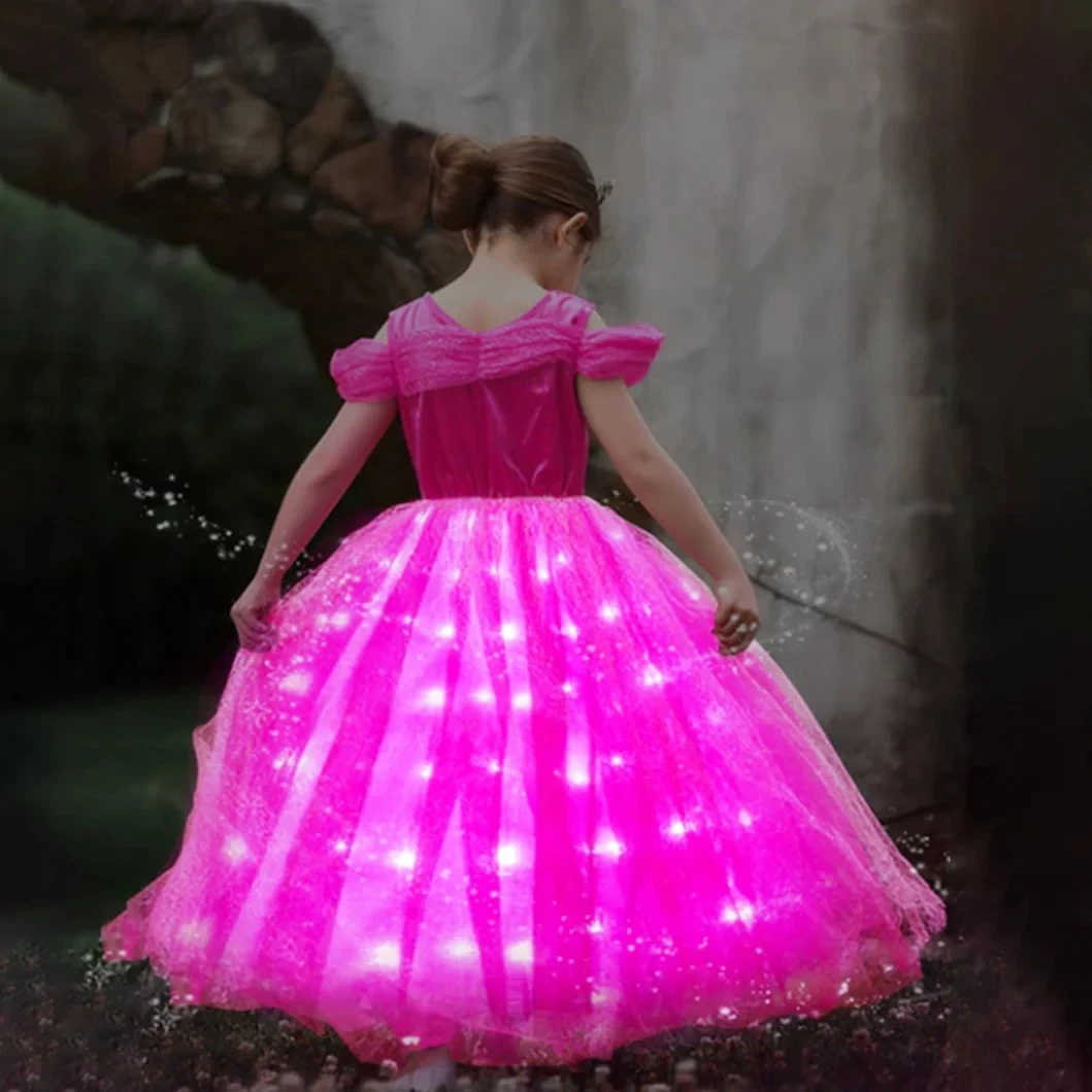 Aurora Costumes Princess Light Up Dress Girls Aurora LED Party Dress Birthday Dress 3 Aurora Costumes Princess Light Up Dress Girls Aurora LED Party Dress Birthday Dress - Image 3