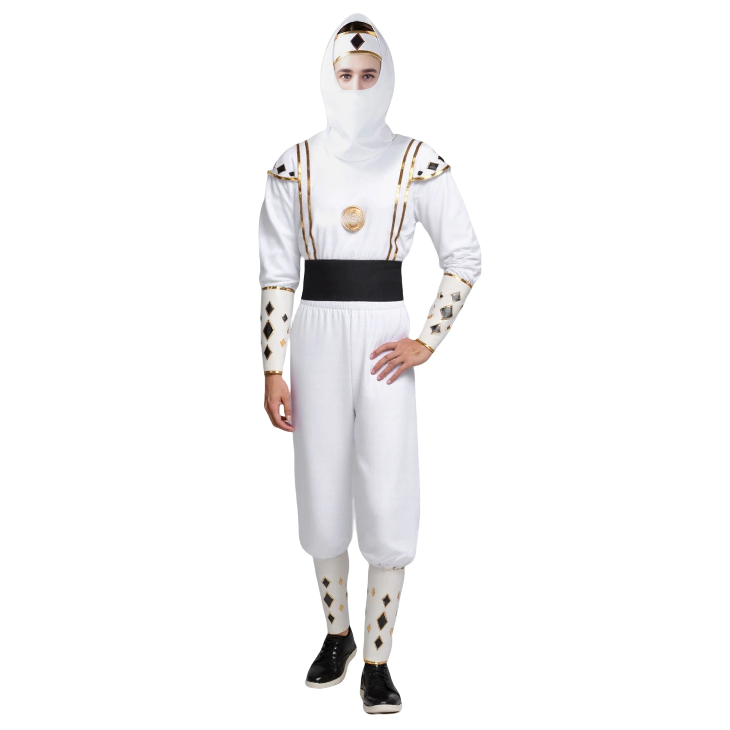 Adult White Dino Ranger Costume MMPR Tommy Oliver Ninja Cosplay Uniform 1 Adult White Dino Ranger Costume MMPR Tommy Oliver Ninja Cosplay Uniform