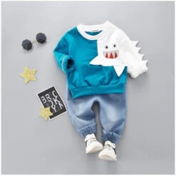 Baby Boys Girls Toddler Suits Dinosaur T-shirt+Pants 2Pcs -Sun Baby Sales Store product image 1009224504