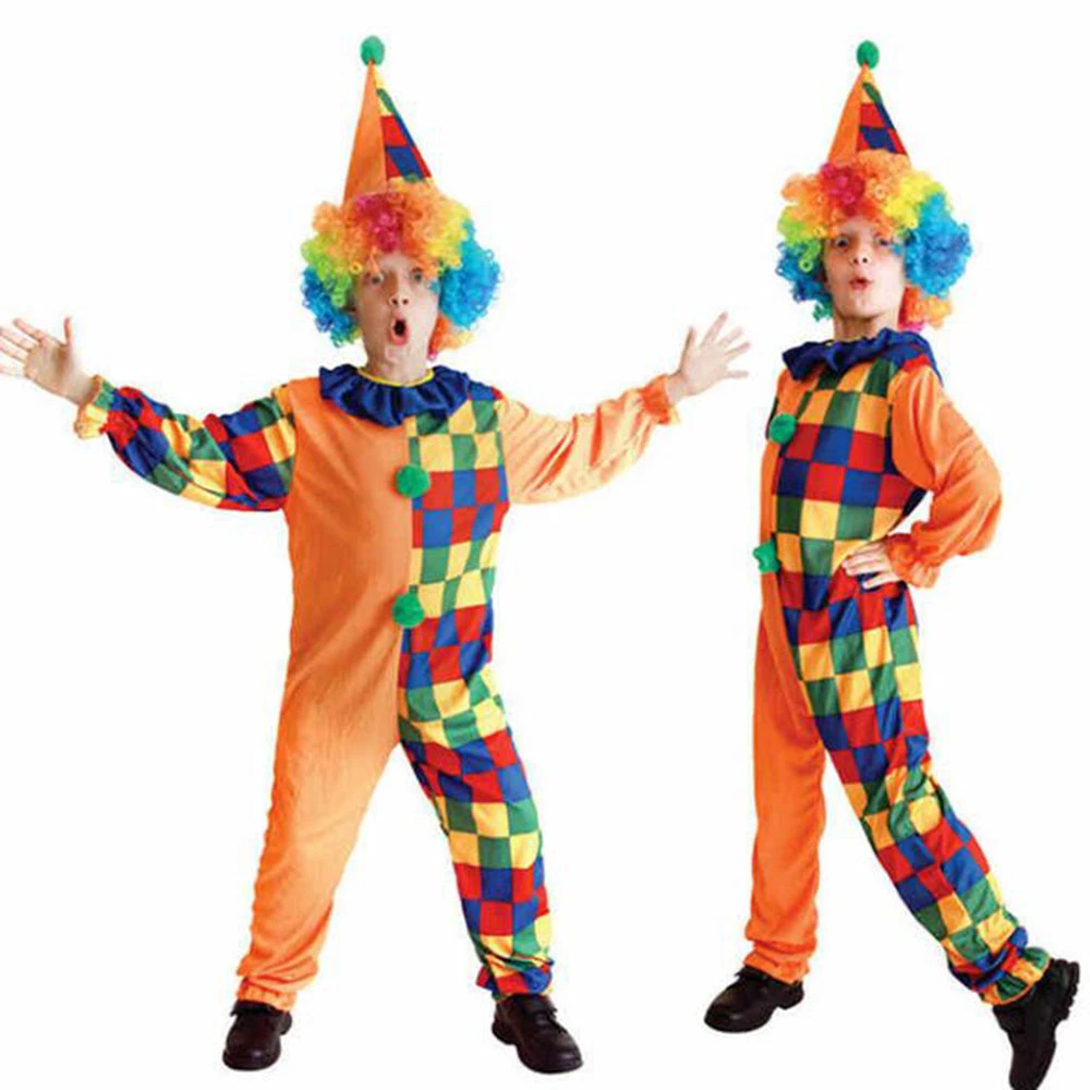 Kids Boys Halloween Clown Costume Cosplay Suit Set Stage Performance Wear 2 Kids Boys Halloween Clown Costume Cosplay Suit Set Stage Performance Wear - Image 2