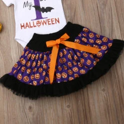Baby Girls Halloween Romper Tutu Dress Headband Outfits 3PCS -Sun Baby Sales Store product image 1091446686