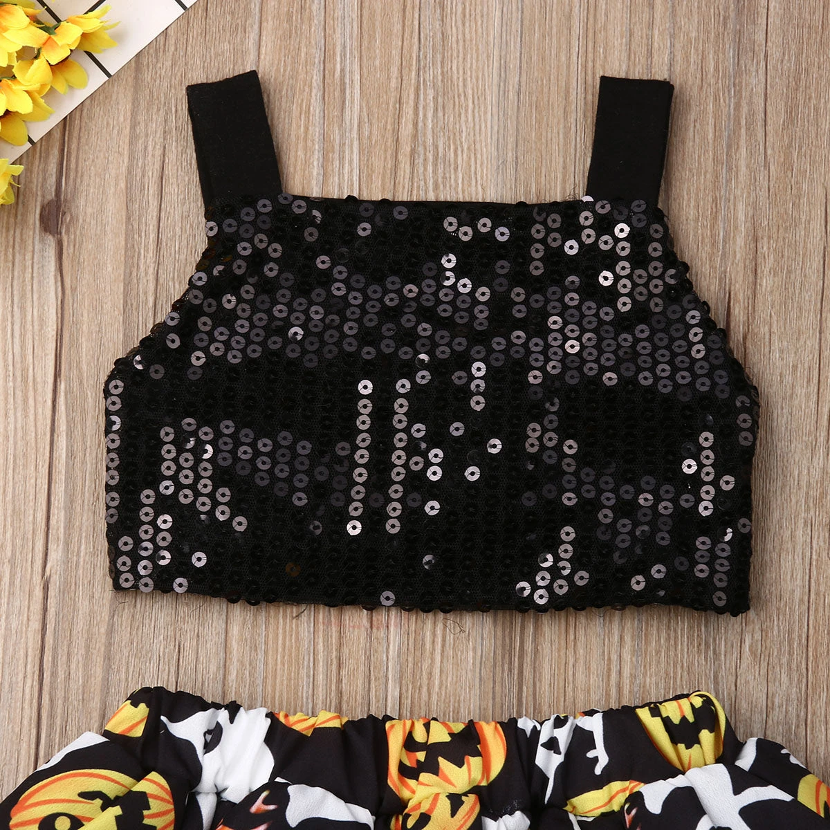 Baby Girls Halloween Party Outfit Pumpkin Sequin Top Skirt Cake Tutu Dress 2 Baby Girls Halloween Party Outfit Pumpkin Sequin Top Skirt Cake Tutu Dress - Image 2