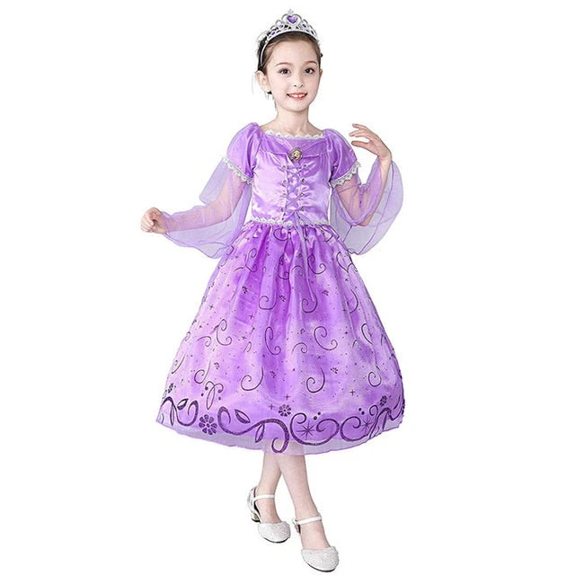 Girl Sofia Princess Dress Up Cosplay Costume Halloween Christmas Suit 1 Girl Sofia Princess Dress Up Cosplay Costume Halloween Christmas Suit