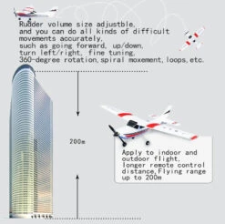 2.4G RC Airplane Fixed Wing Plane Outdoor Toys Drone RTF Upgrade Version Digital Servo Propeller, With Gyroscope 15 2.4G RC Airplane Fixed Wing Plane Outdoor Toys Drone RTF Upgrade Version Digital Servo Propeller, With Gyroscope -Sun Baby Sales Store product image 1144813792