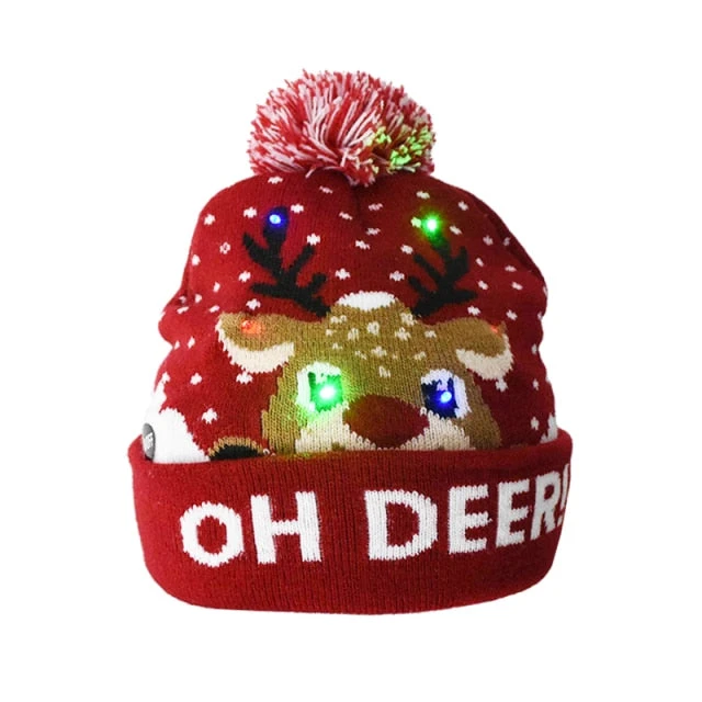 Christmas LED Hat Light Up Knitted Beanie Holiday Hat, Best Christmas Gift For Kids Adults 1 Christmas LED Hat Light Up Knitted Beanie Holiday Hat, Best Christmas Gift For Kids Adults