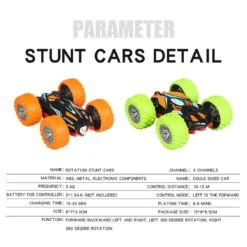 3D RC Stunt Car High Speed Tumbling Crawler Vehicle 360 Degree Flips Double Sided Rotating Tumbling RC Car Radio Control Toy Car -Sun Baby Sales Store product image 1674552065