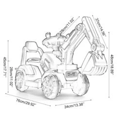 Children's Riding Excavator Electric Ride On Digger Toy 6 Volt Pedal Excavator -Sun Baby Sales Store product image 1747387938 b639d43f b0db 4445 a9d3 7da9b9900dfc