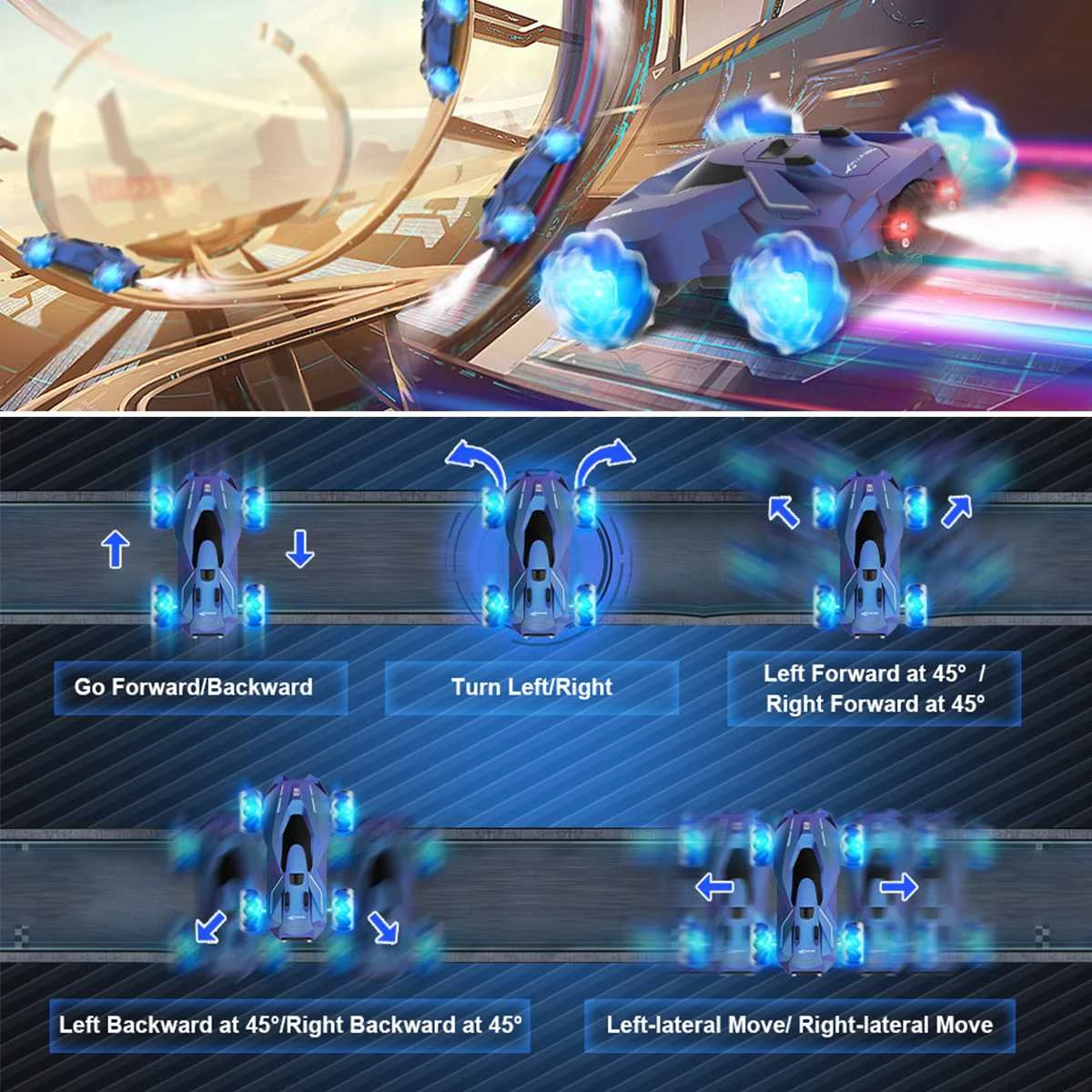 1:24 High Speed 4WD RC Car Remote Control Stunt Vehicles Drift Racing Toys 4 1:24 High Speed 4WD RC Car Remote Control Stunt Vehicles Drift Racing Toys - Image 4