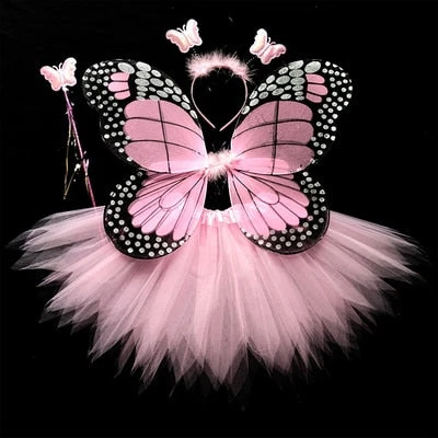 Kids Costume Cosplay Fairy Angel Wings Girl Butterfly Wings Performance Dress 3 Kids Costume Cosplay Fairy Angel Wings Girl Butterfly Wings Performance Dress - Image 3