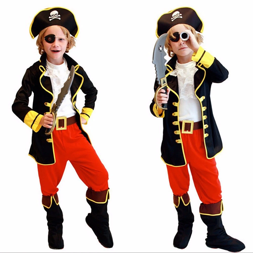 Kids Boys Pirate Halloween Cosplay Costumes 2 Kids Boys Pirate Halloween Cosplay Costumes - Image 2