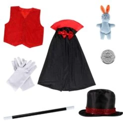 Kids Magician Costume Role Play Set For Toddlers Boys Girls 9 Pieces